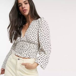 Stradivarius Polka Dot Blouse